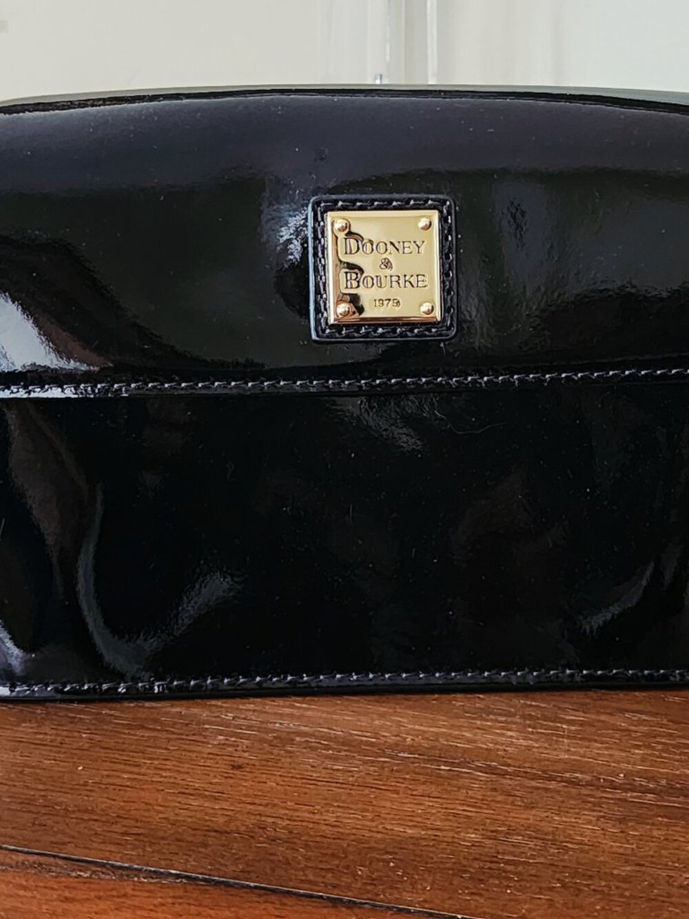 Dooney & Bourke Black Patent East West Leather Crossbody